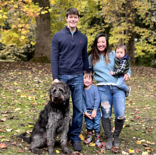 Stephiney Foley, founder and CEO of Yuzi, with her husband Harper Foley, who is also a Yuzi co-founder and chief technology officer, and their children.